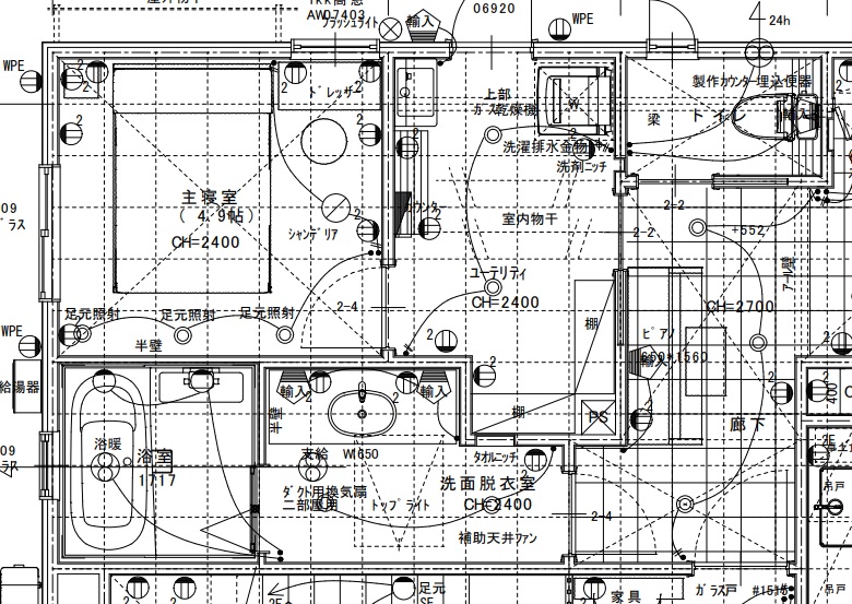 主寝室の間取り図